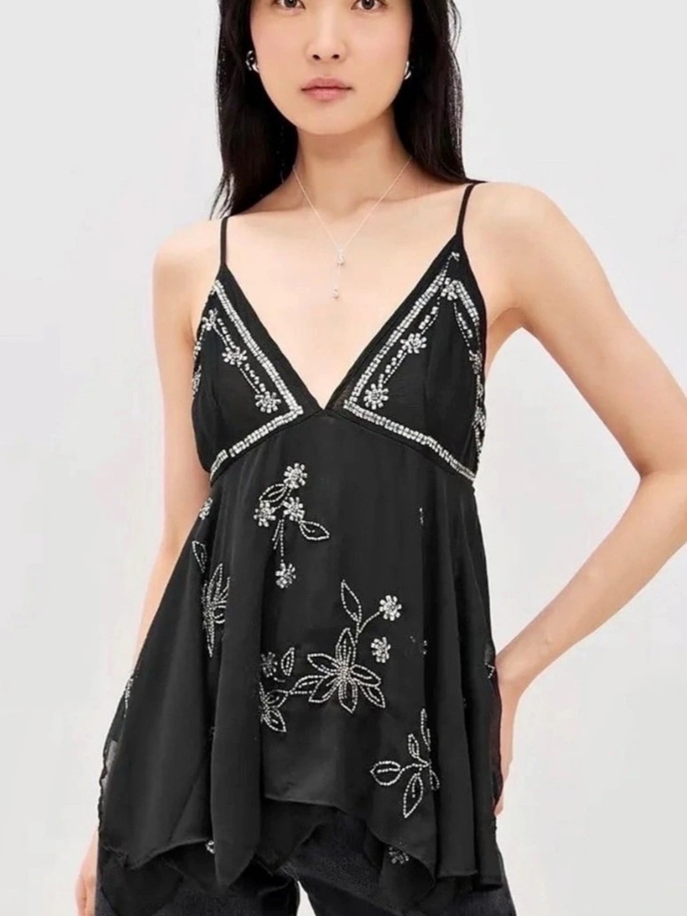 Free People Robbie Embellished Top
